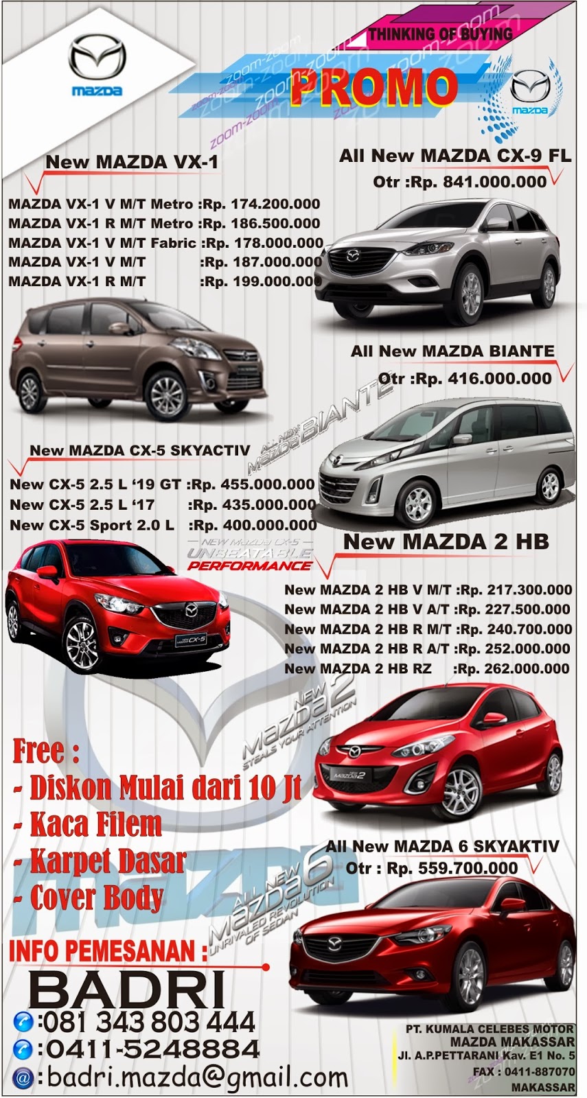 Harga Mobil Mazda Makassar
