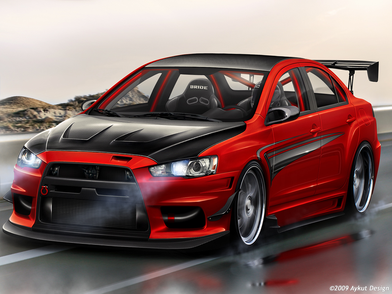 Modifikasi Mobil Mitsubishi Lancer Evo 4
