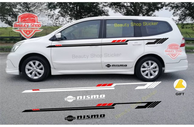 Modif Cutting Sticker Grand Livina Silver 