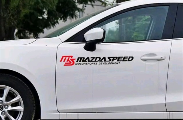 Cutting Sticker Mobil Sedan Mazda
