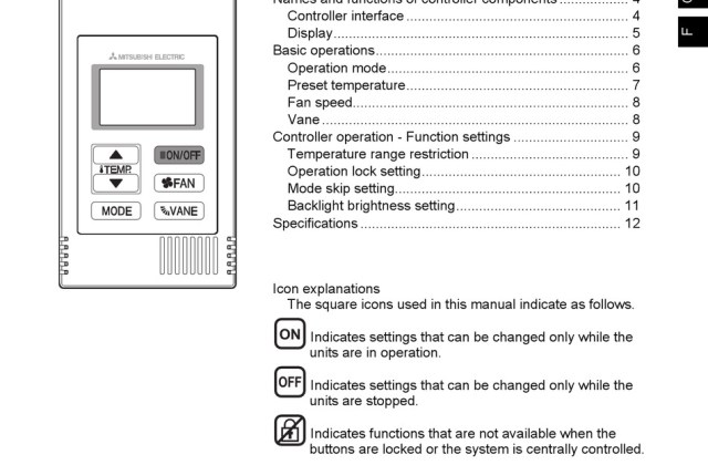 Setting Mitsubishi Thermostat
