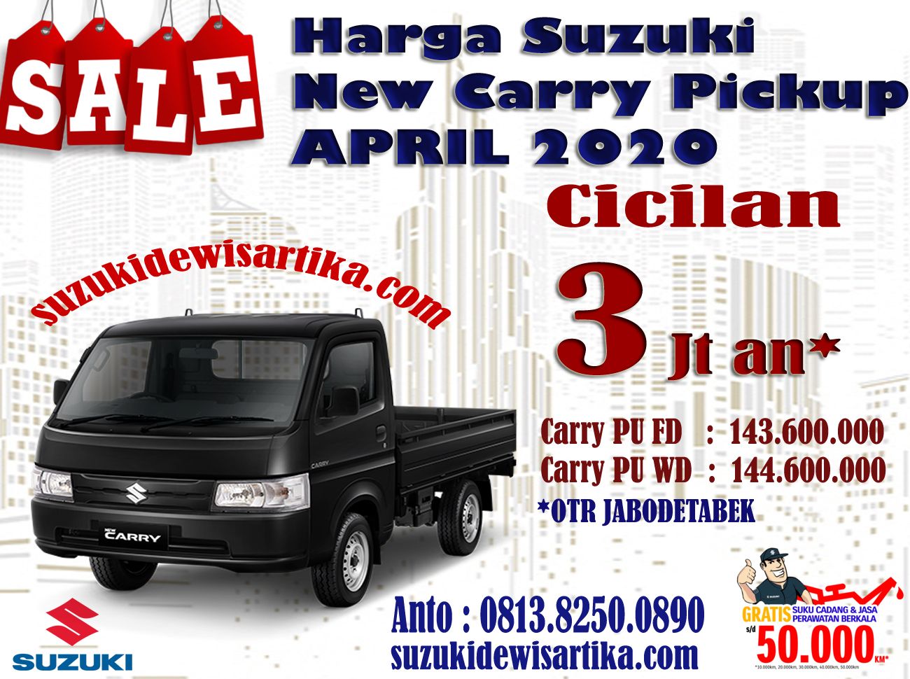 Daftar Harga Suzuki Carry Pick Up Kredit
