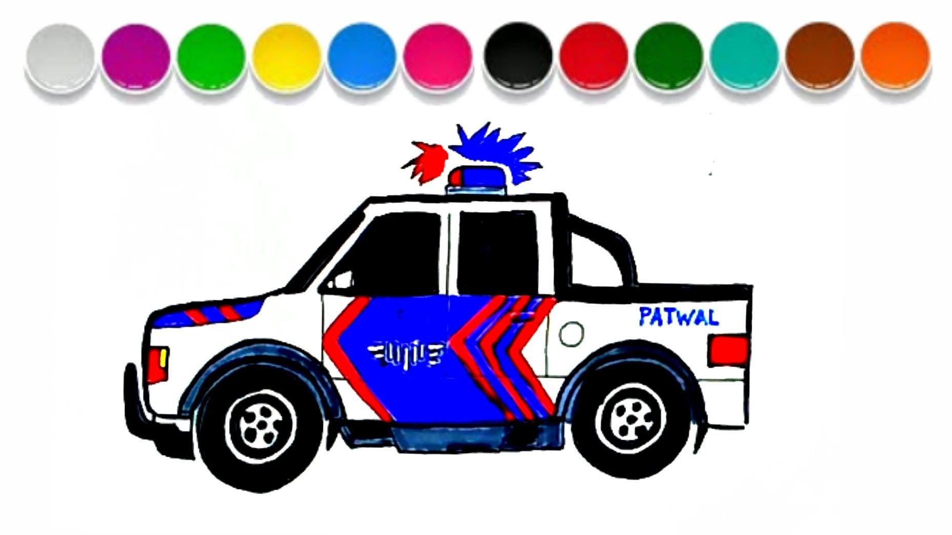 Cara Gambar Mobil Polisi
