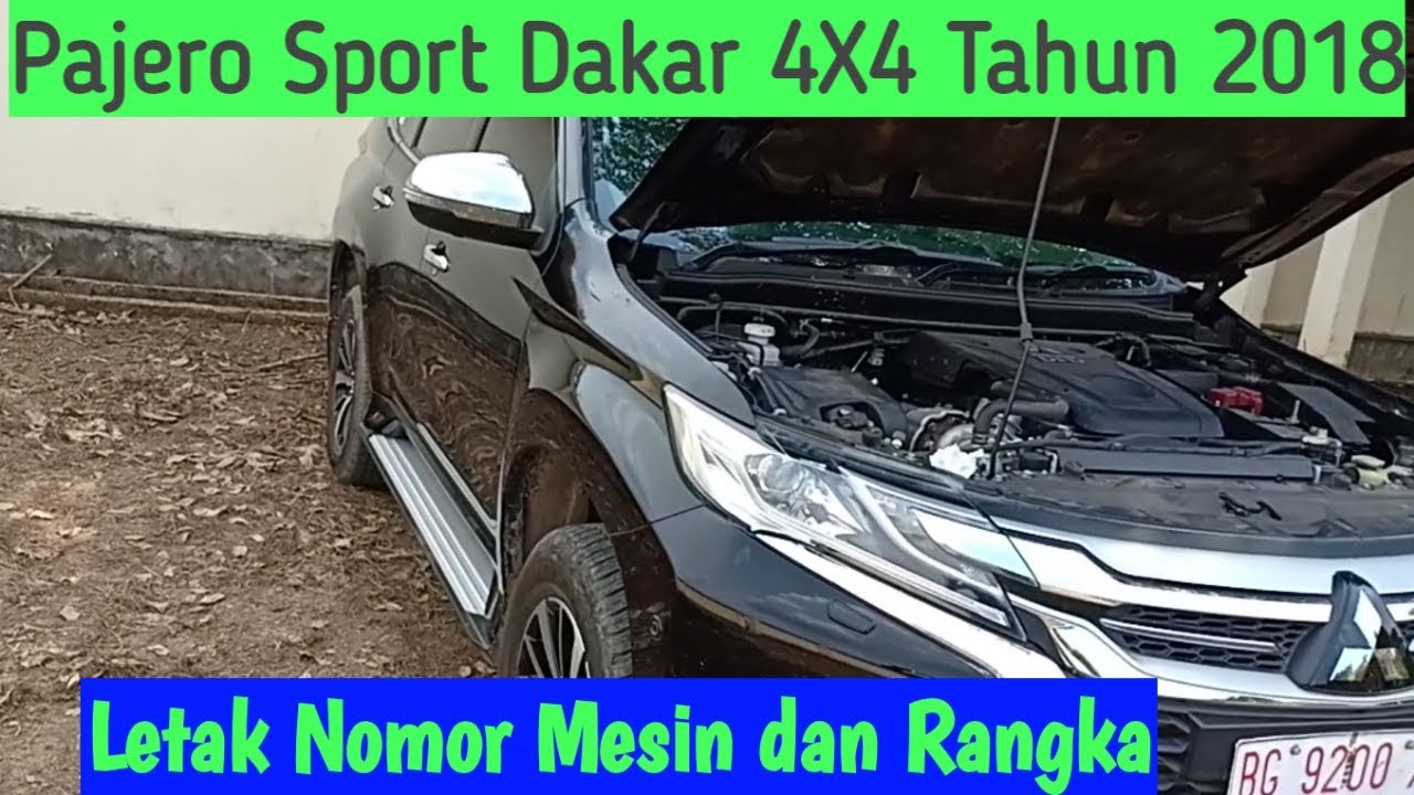 Posisi Nomor Mesin Mitsubishi Pajero
