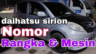 Posisi No Mesin Daihatsu Sirion 