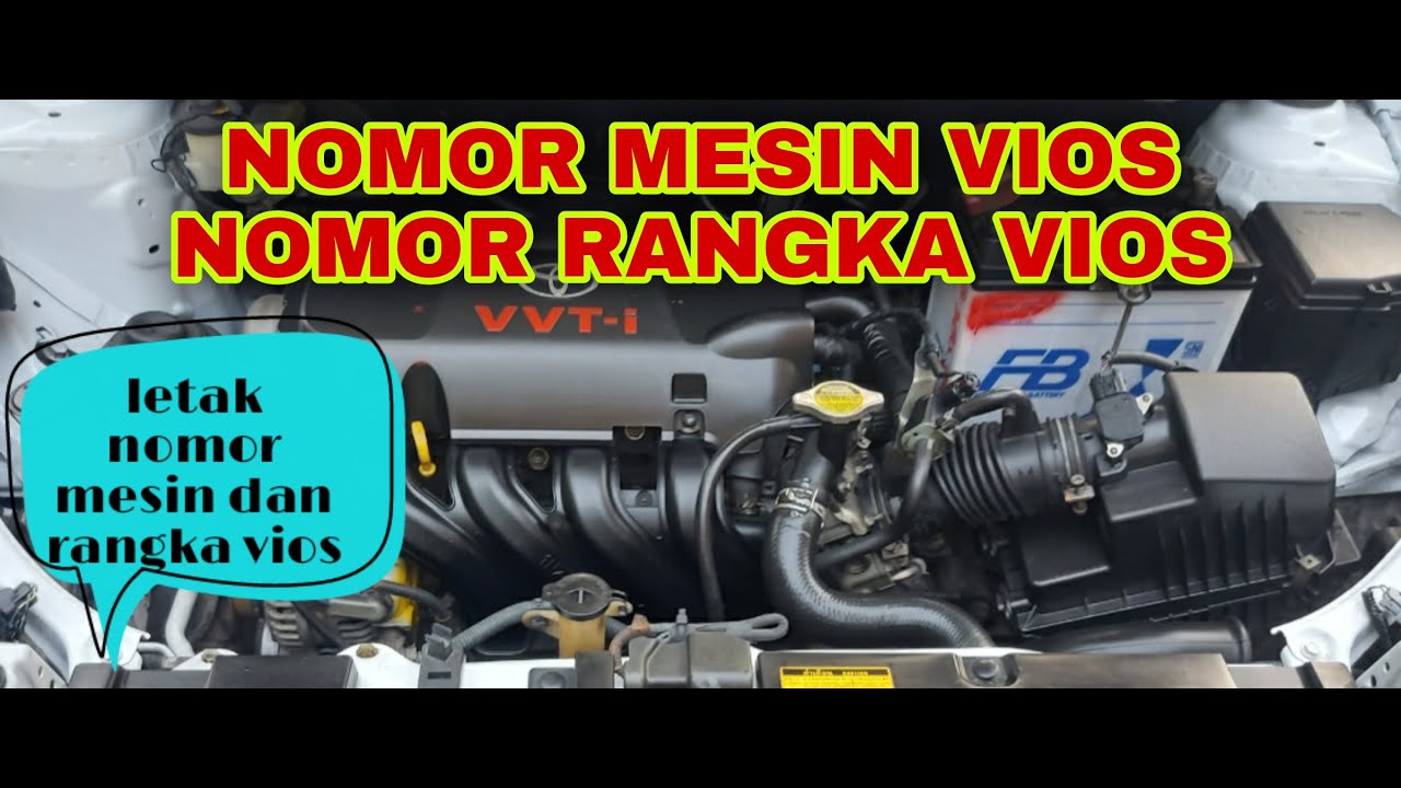 Letak Nomor Mesin Daihatsu Sirion 