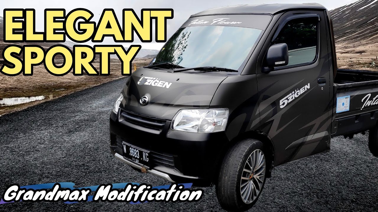 Modifikasi Mobil Gran Max Pick Up Warna Hitam
