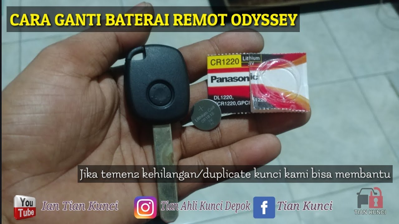 Ganti Baterai Kunci Honda Hrv 