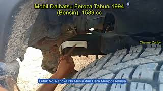 Nomor Mesin Daihatsu Taft 