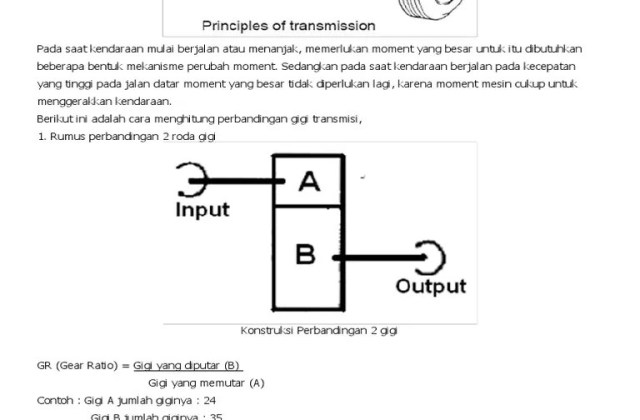 Cara Menghitung Gear Ratio Transmisi Mobil
