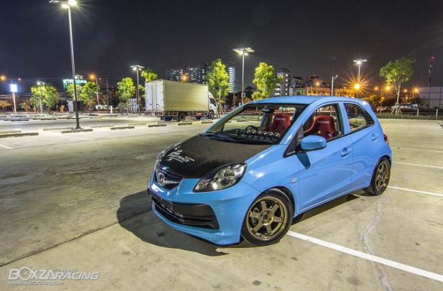 Modif Honda Brio Warna Biru 