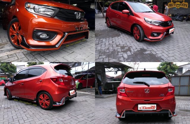 Modifikasi Honda Brio Satya Merah 