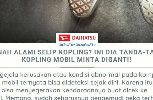 Kopling Mobil Kadang Ngempos
