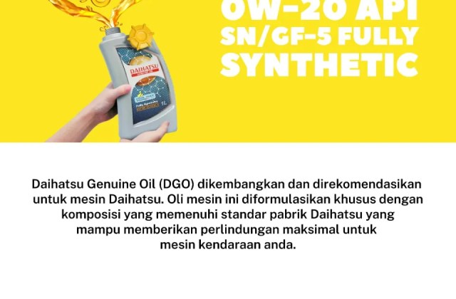 Harga Oli Daihatsu Genuine Oil 0w 20 