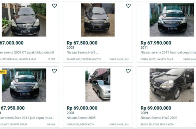 Harga Mobil Bekas Nissan Serena Tahun 2012 