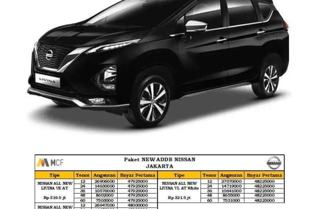 Berapa Pembiayaan Nissan Livina
